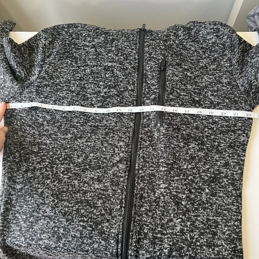 Craft + Flow Men's Full Zip Hoodie Large Black Gray Lightweight Athleisure
